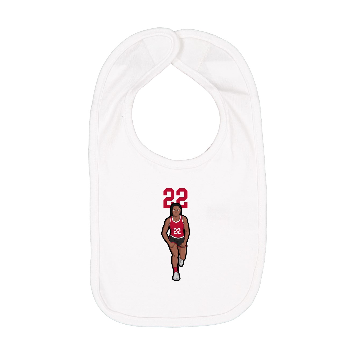 Infant Bib — Number Top in White