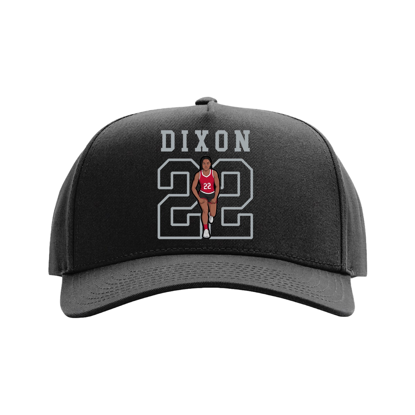 Full Fabric Five-Panel Champ Cap — Shirsey in Black