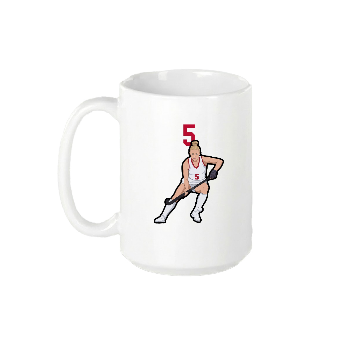 15oz Coffee Mug — Number Top in White