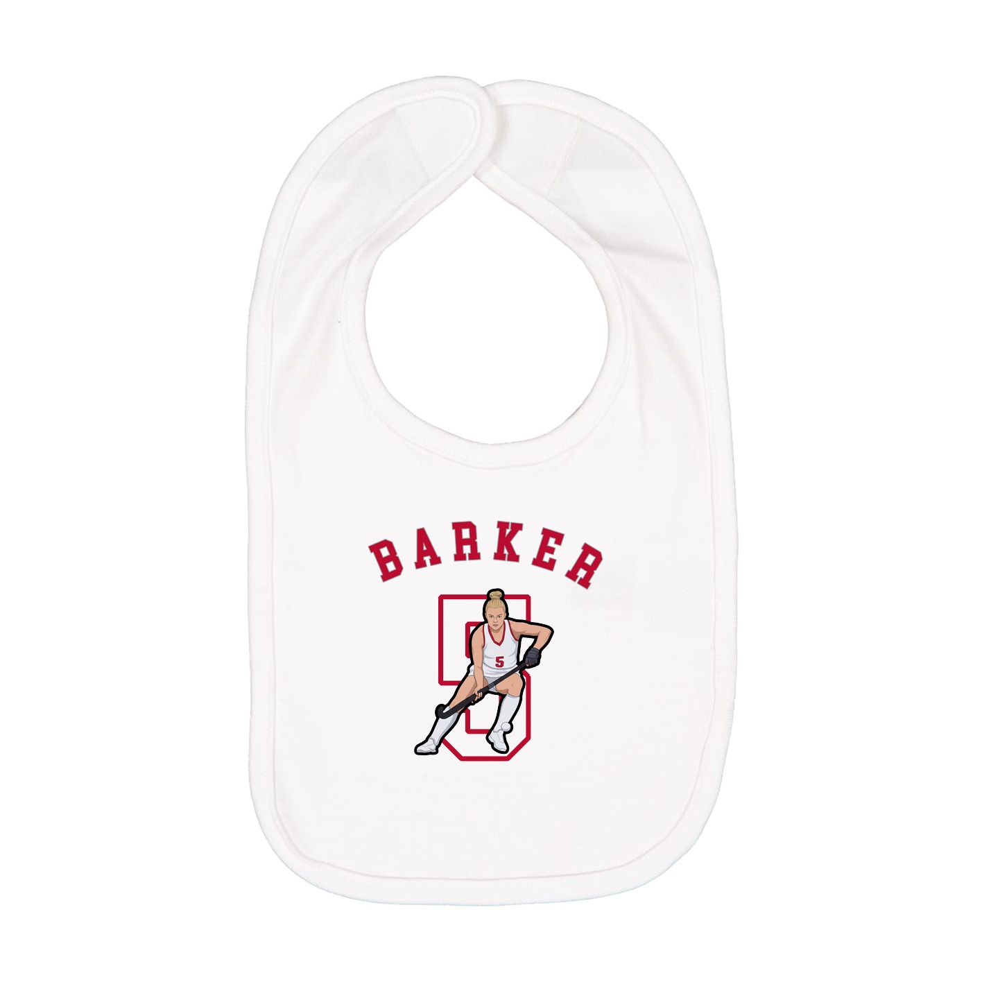 Infant Bib — Shirsey Arch in White