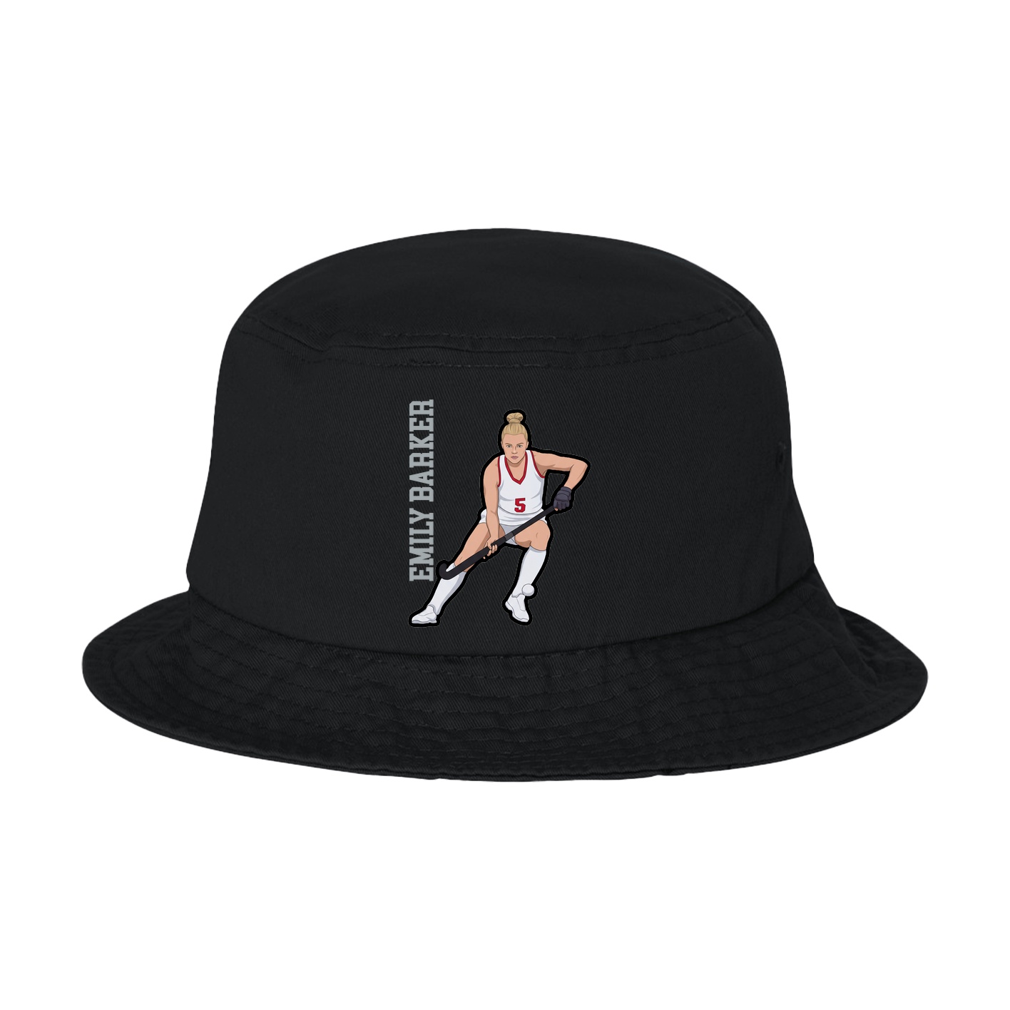 Bucket Cap — Name Vertical in Black