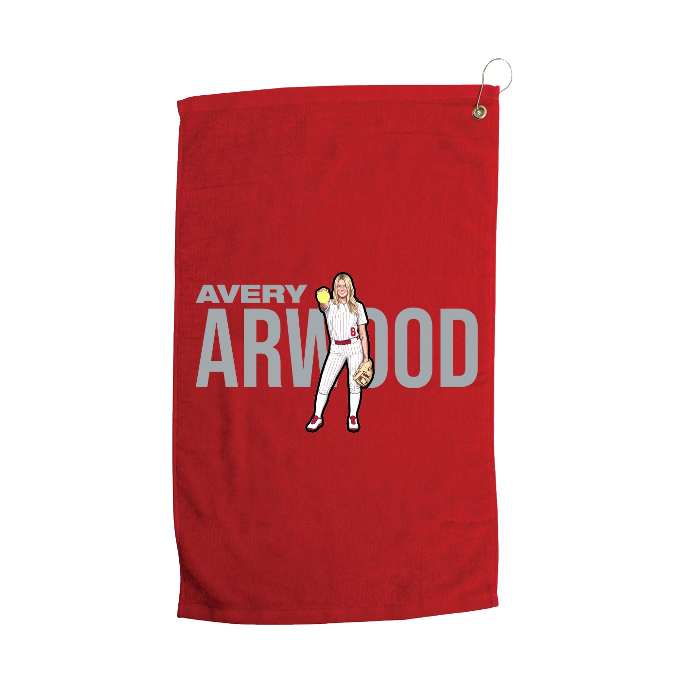 Golf Towel — Player Name in Red