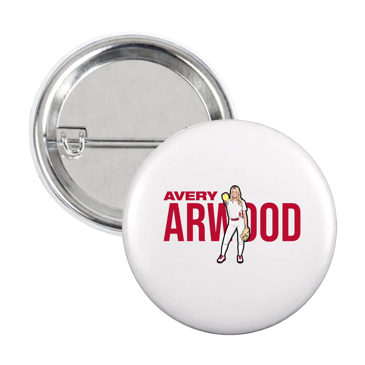 Game Day Button — Player Name in White