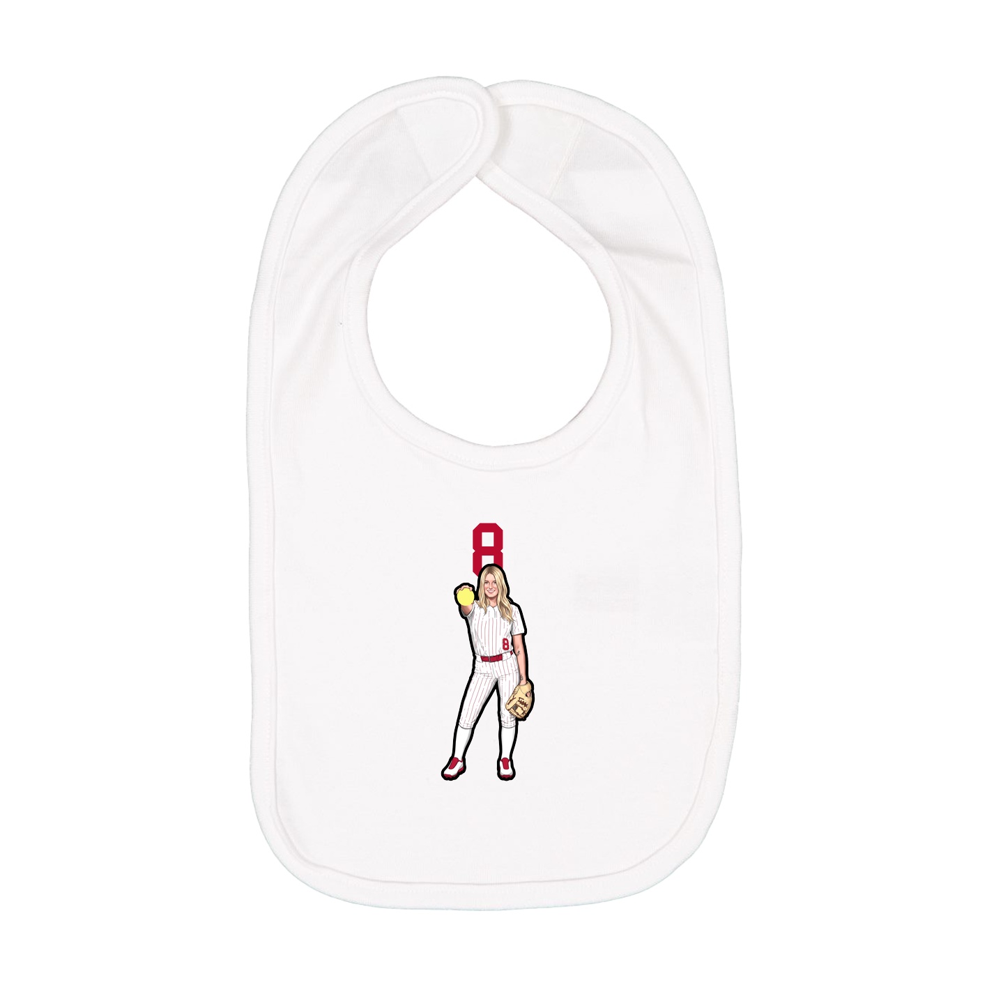 Infant Bib — Number Top in White