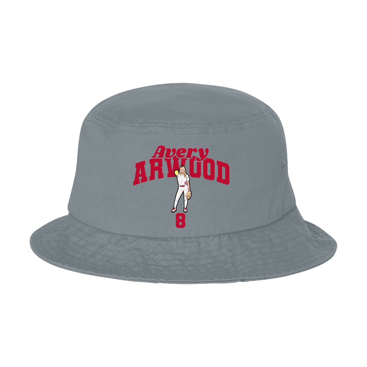 Bucket Cap — Signature Arch in Grey