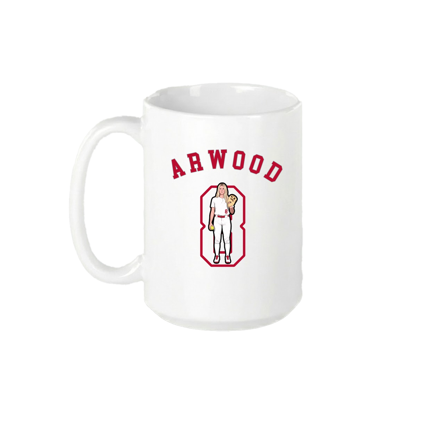 15oz Coffee Mug — Shirsey Arch in White