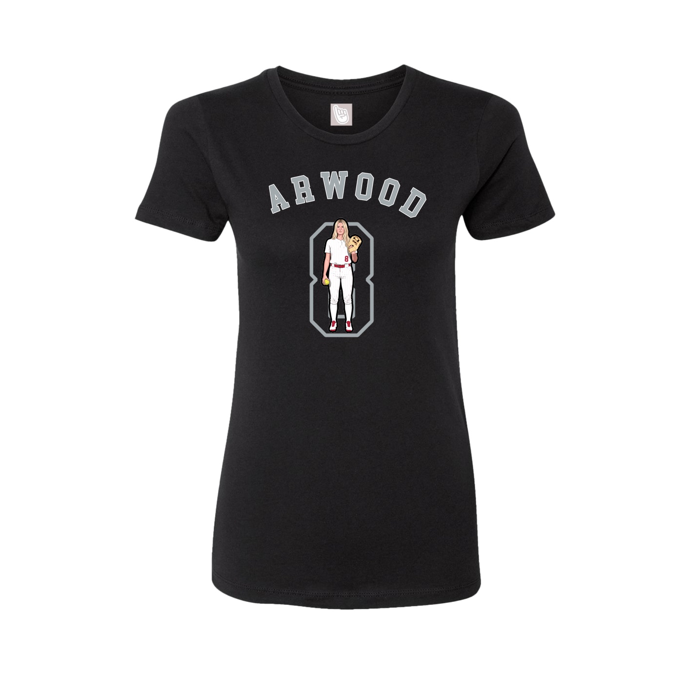 Fitted Women's Tee — Shirsey Arch in Black