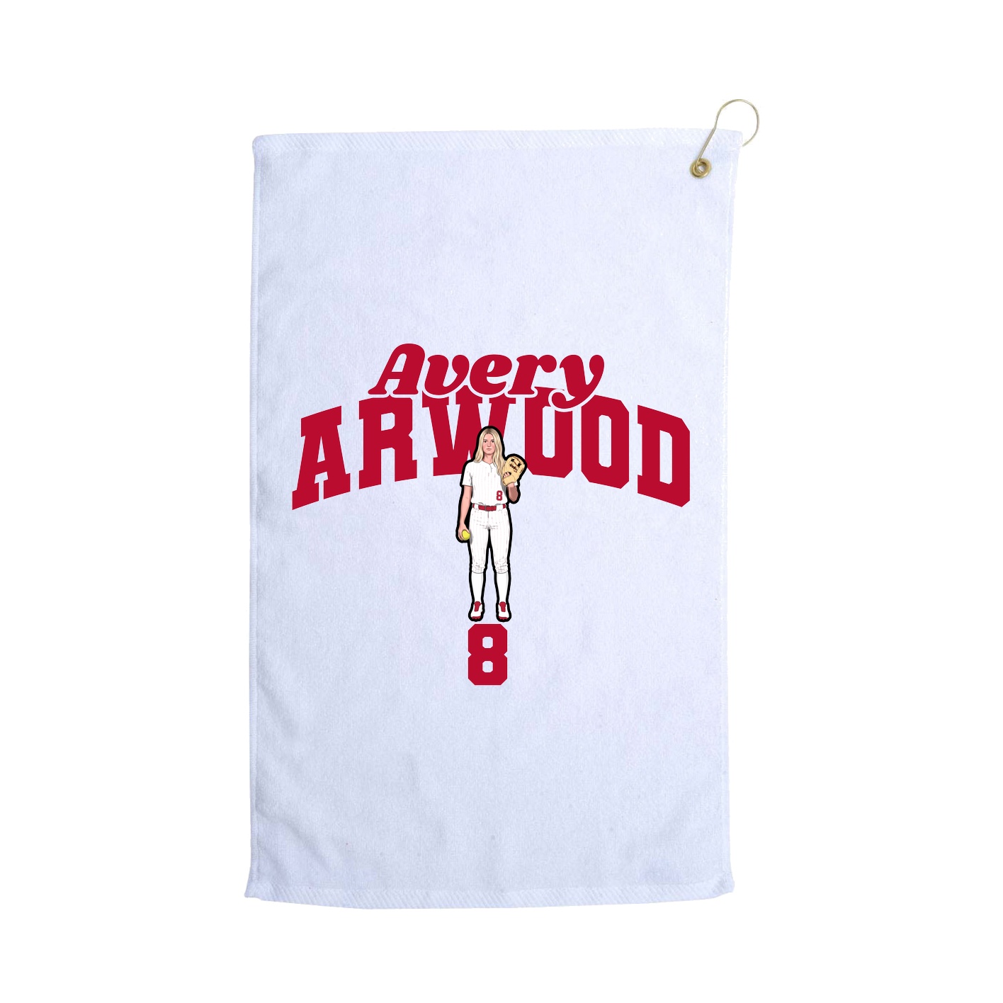 Golf Towel — Signature Arch in White