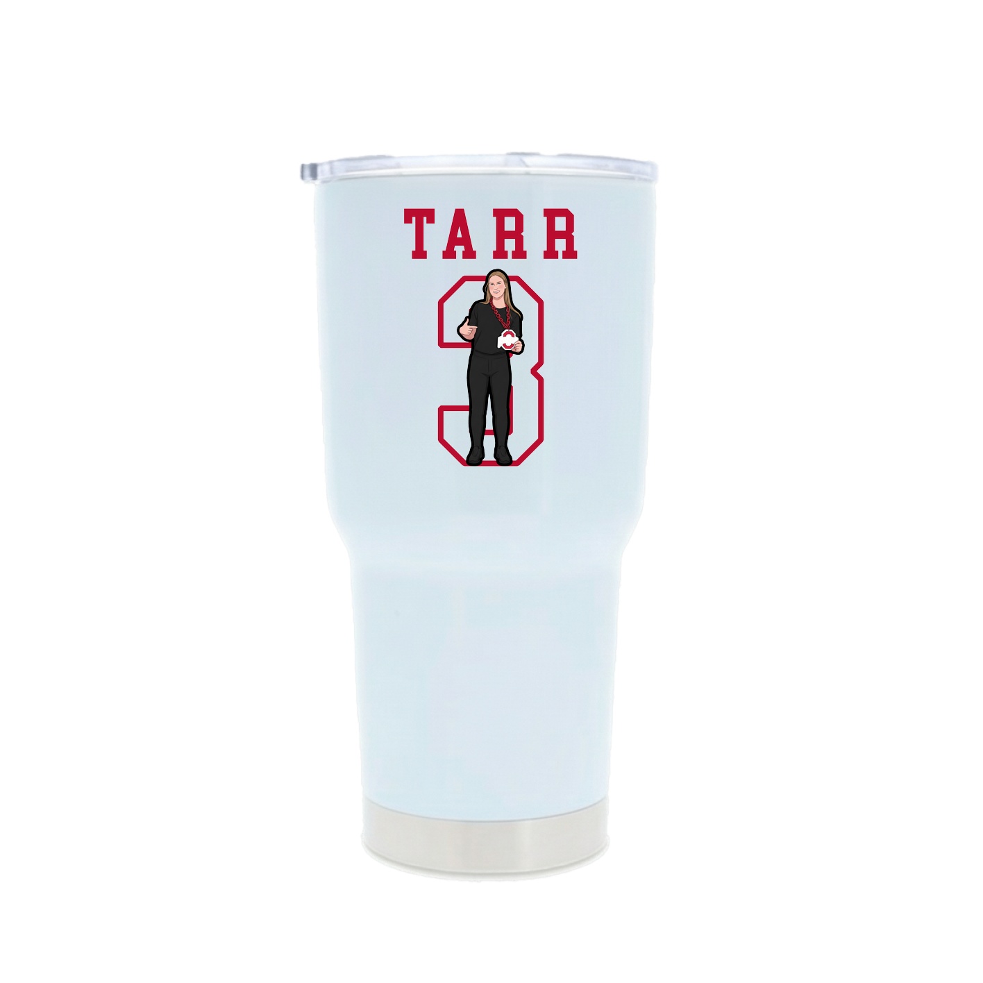 30oz Stainless Steel Tumbler — Shirsey in White