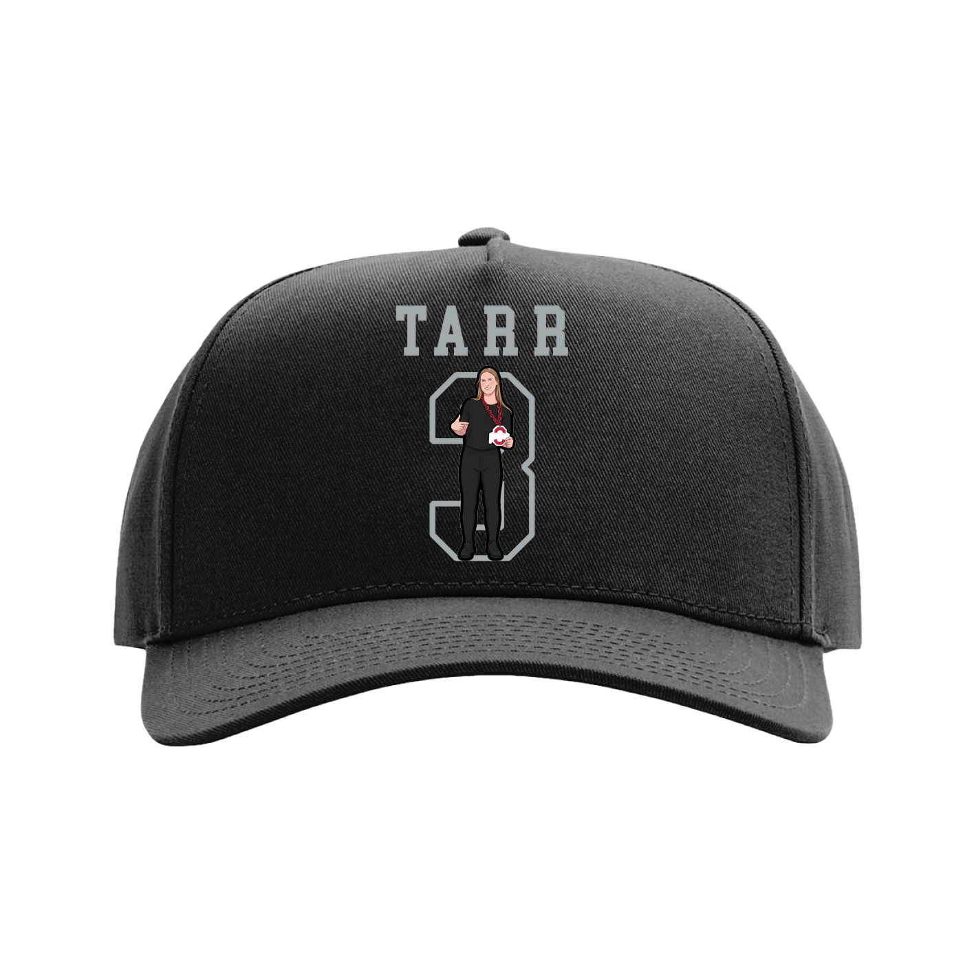 Full Fabric Five-Panel Champ Cap — Shirsey in Black