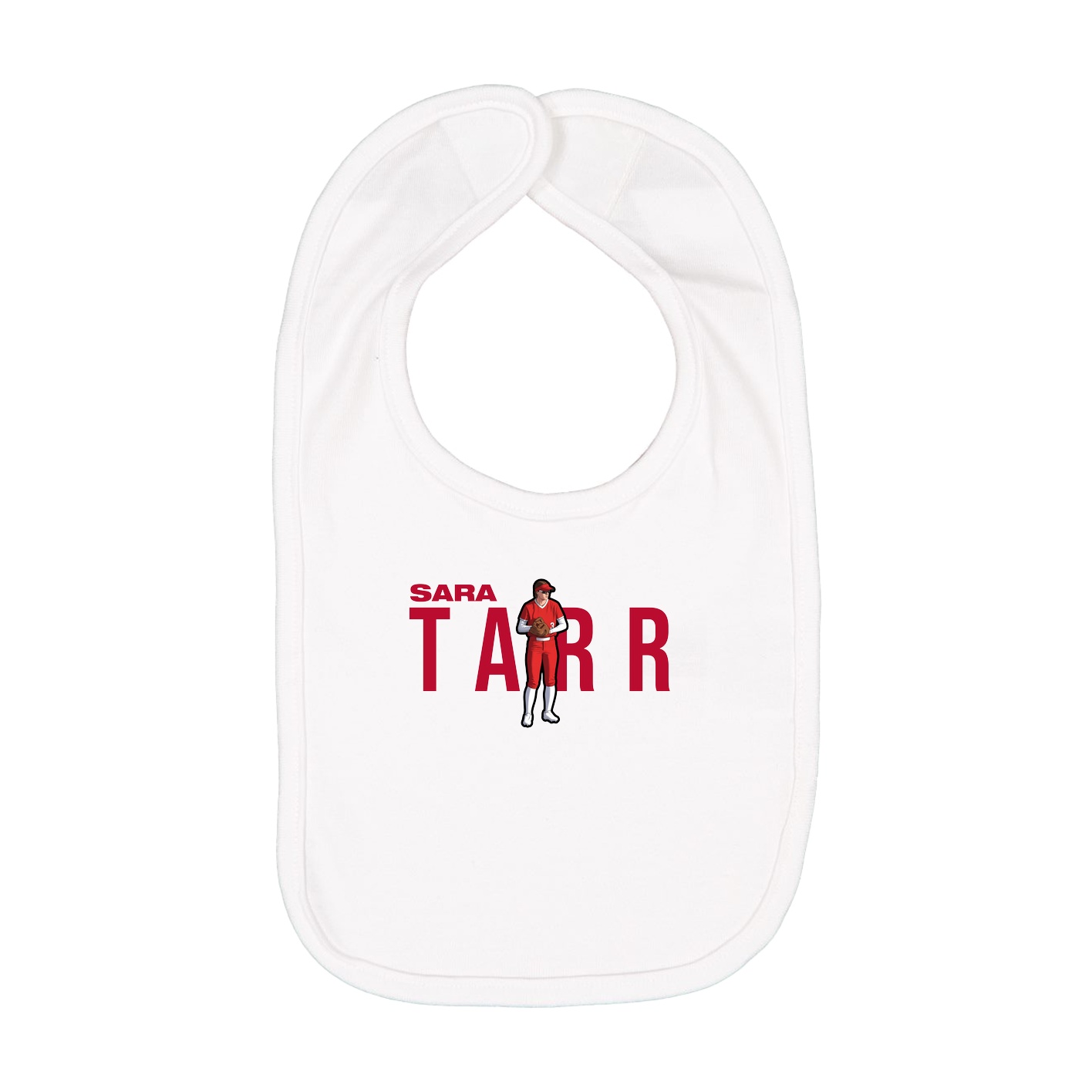 Infant Bib — Player Name in White