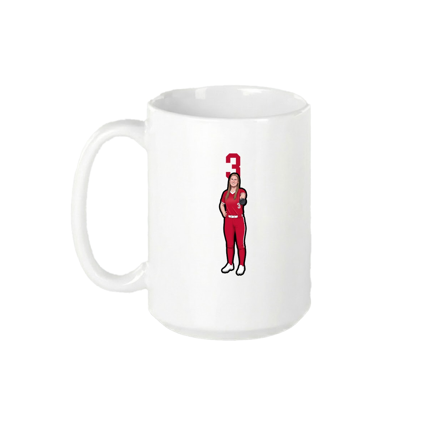 15oz Coffee Mug — Number Top in White