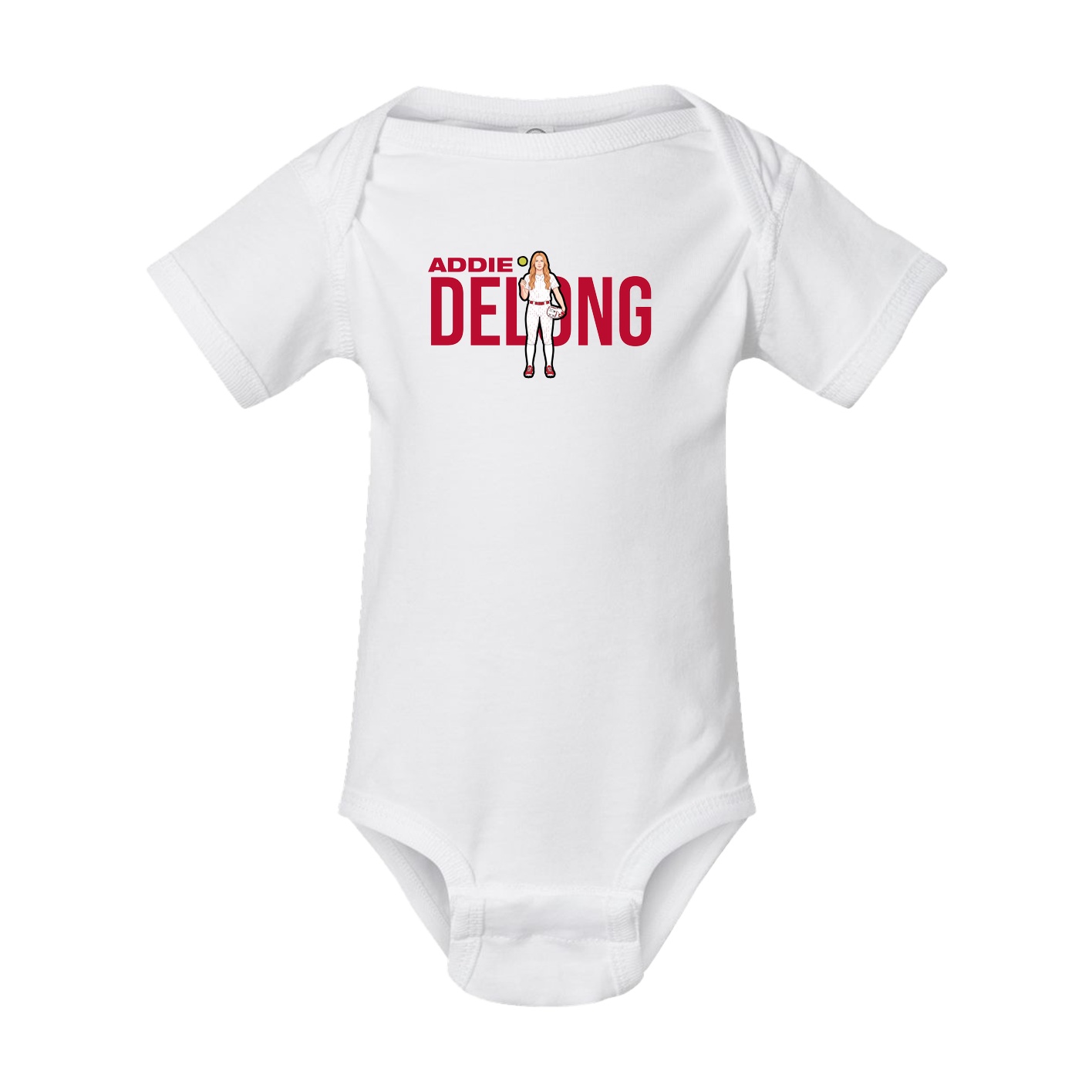 Baby Onesie — Player Name in White