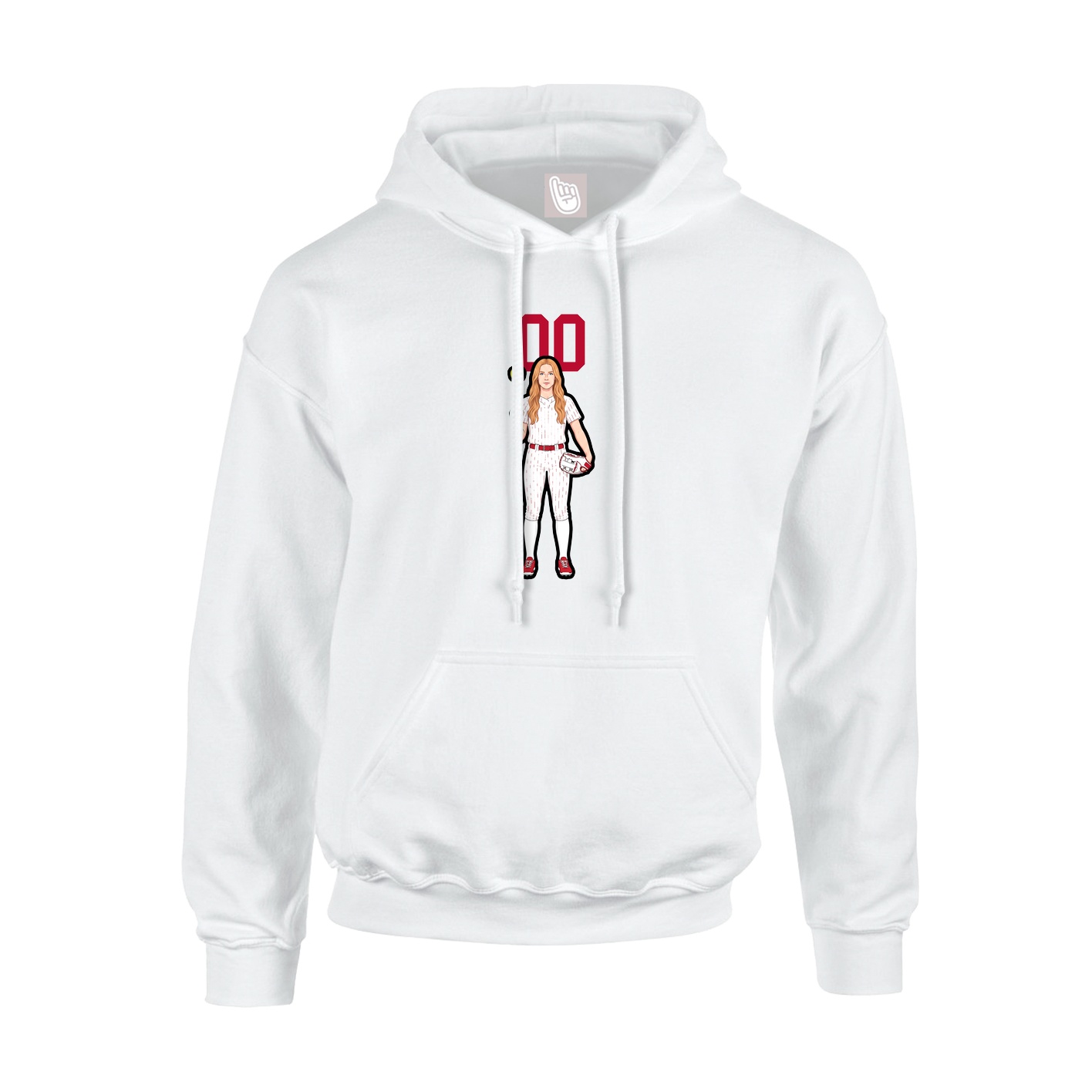 Hoodie — Number Top in White