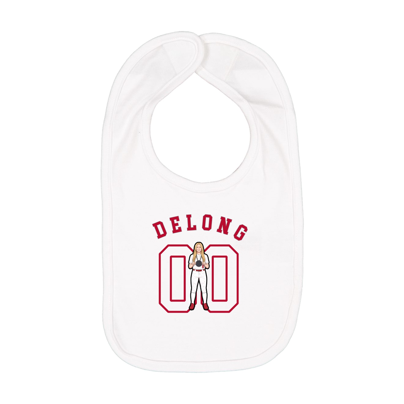 Infant Bib — Shirsey Arch in White