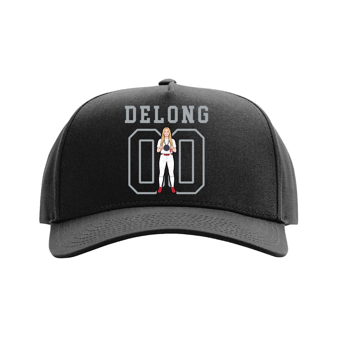 Full Fabric Five-Panel Champ Cap — Shirsey in Black
