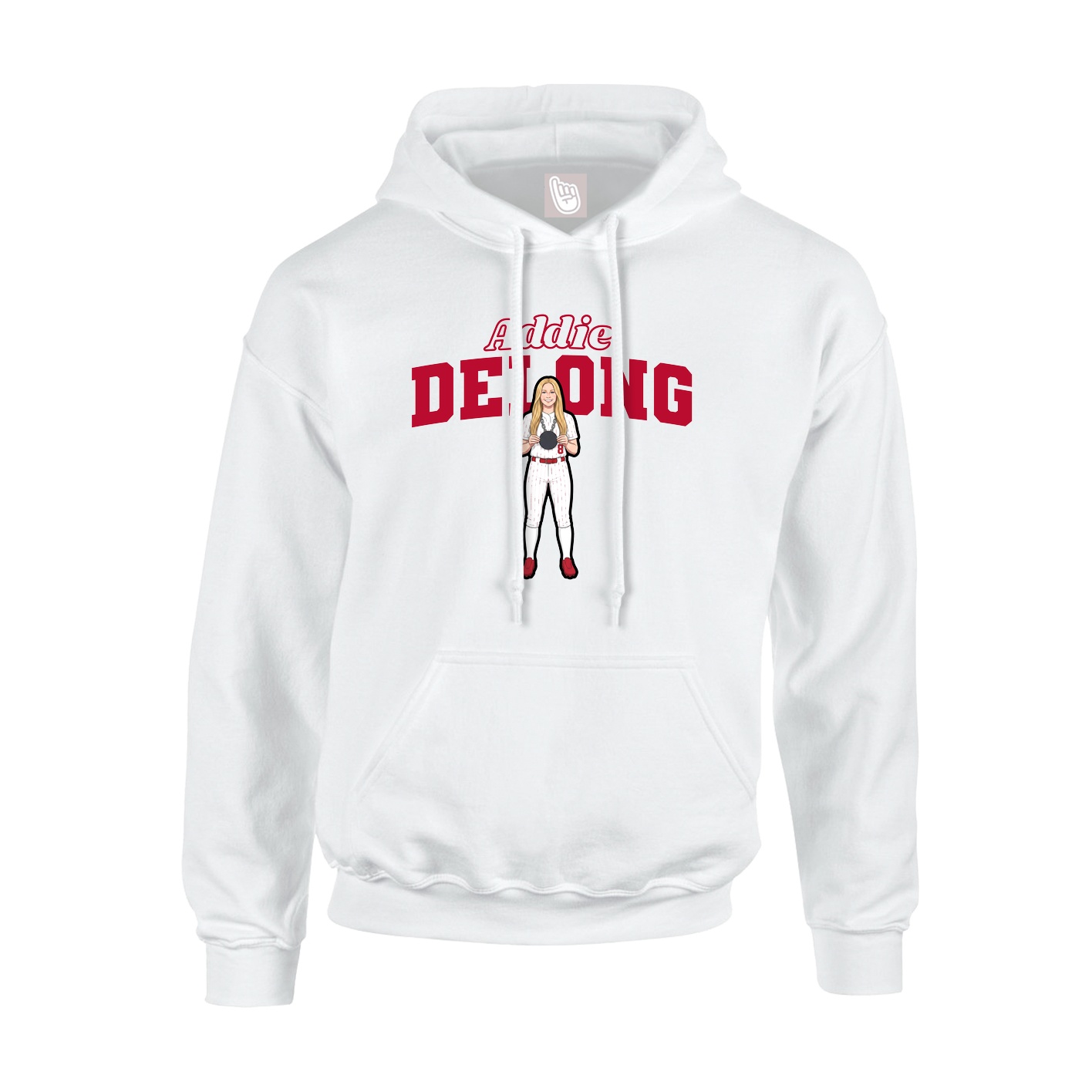 Hoodie — Name Arch in White