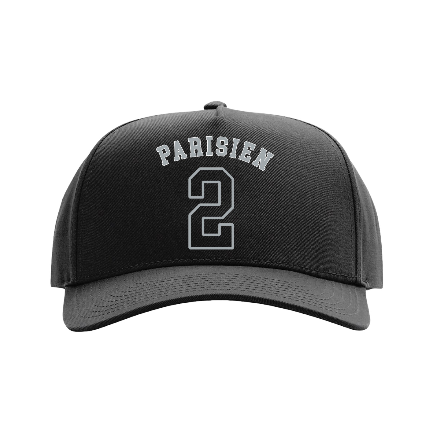 Full Fabric Five-Panel Champ Cap — Shirsey Arch in Black