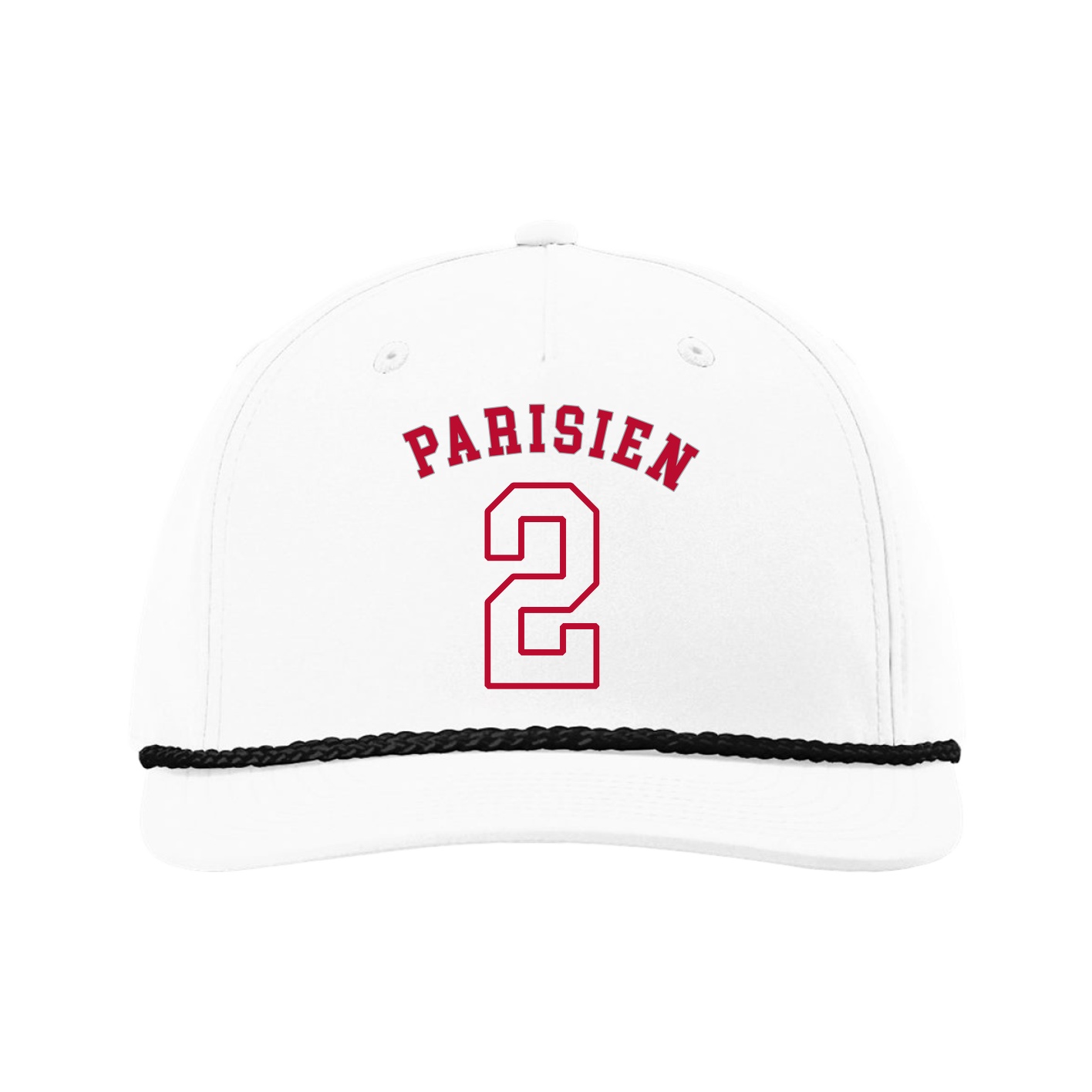 Five-Panel Classic Rope Cap — Shirsey Arch in White