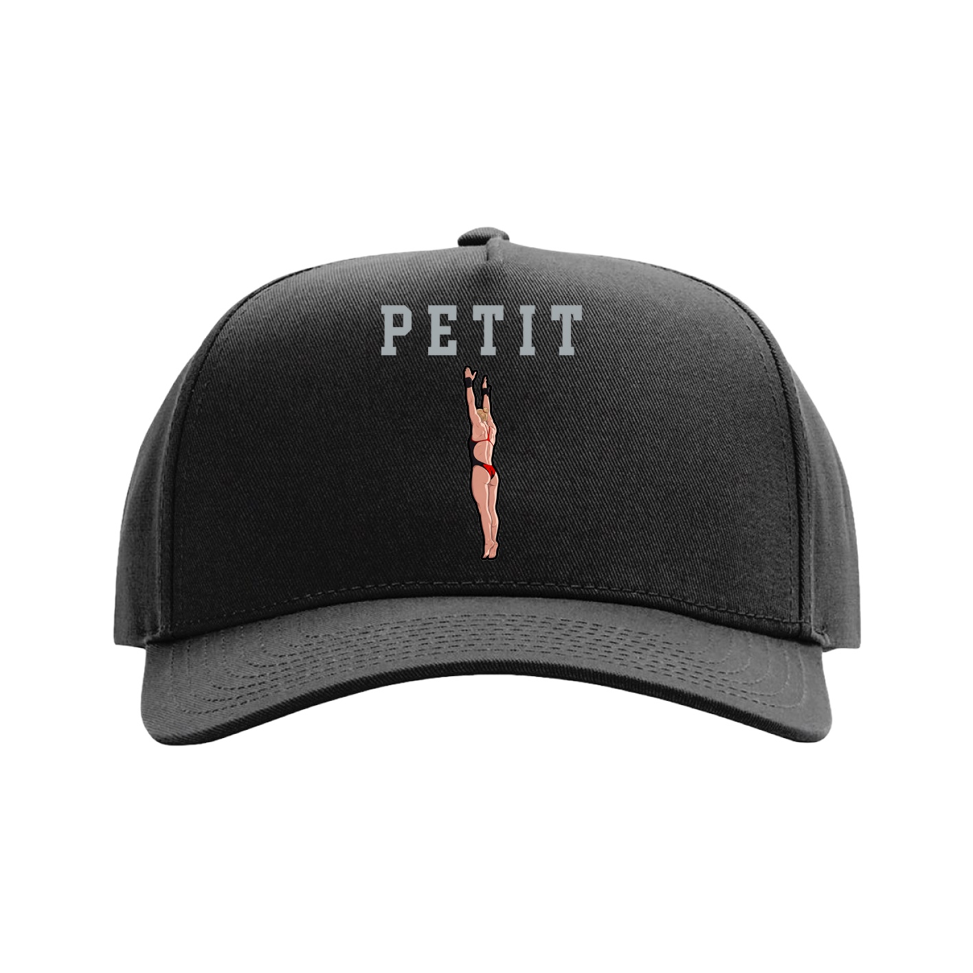 Full Fabric Five-Panel Champ Cap — Shirsey in Black
