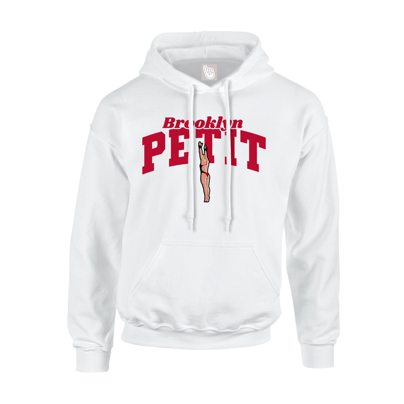 Youth Hoodie — Signature Arch in White