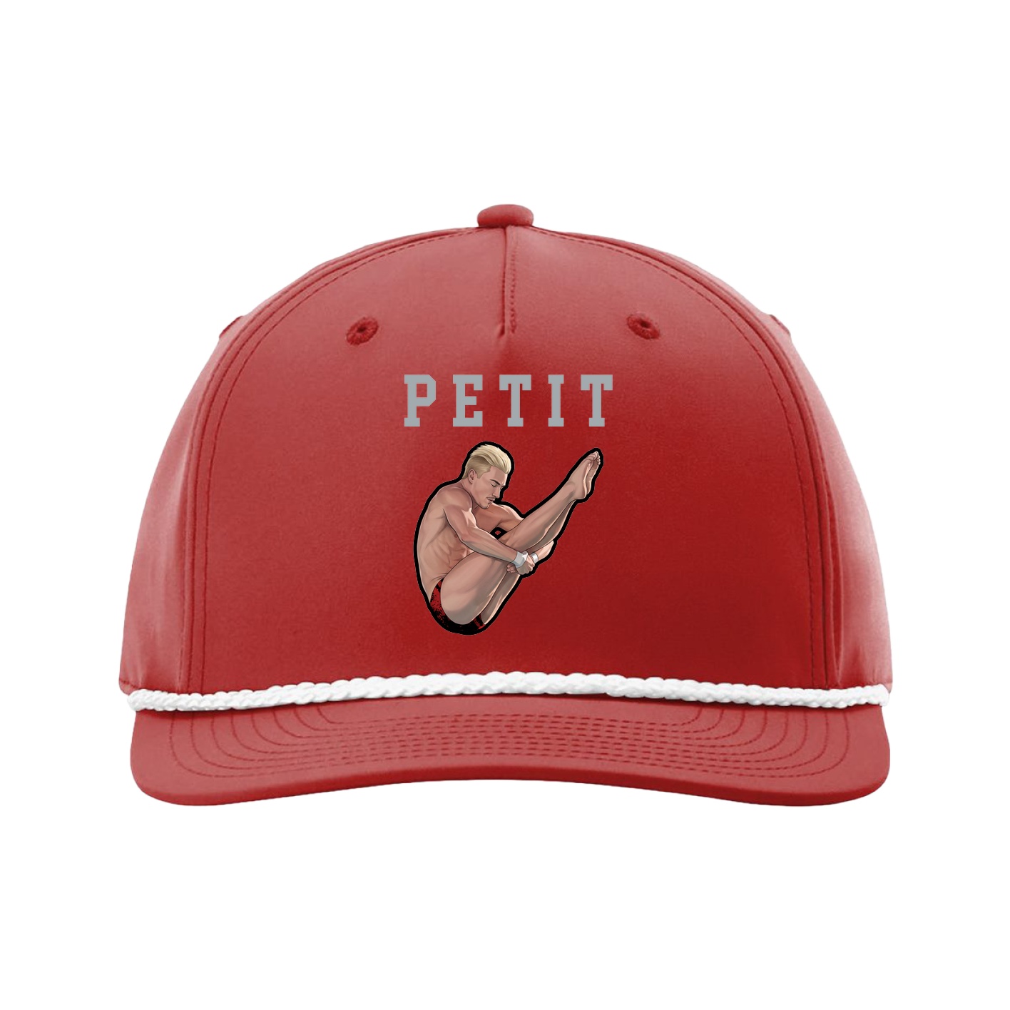 Five-Panel Classic Rope Cap — Shirsey in Red