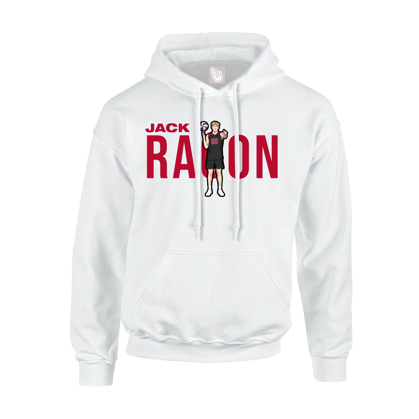 Youth Hoodie — Player Name in White