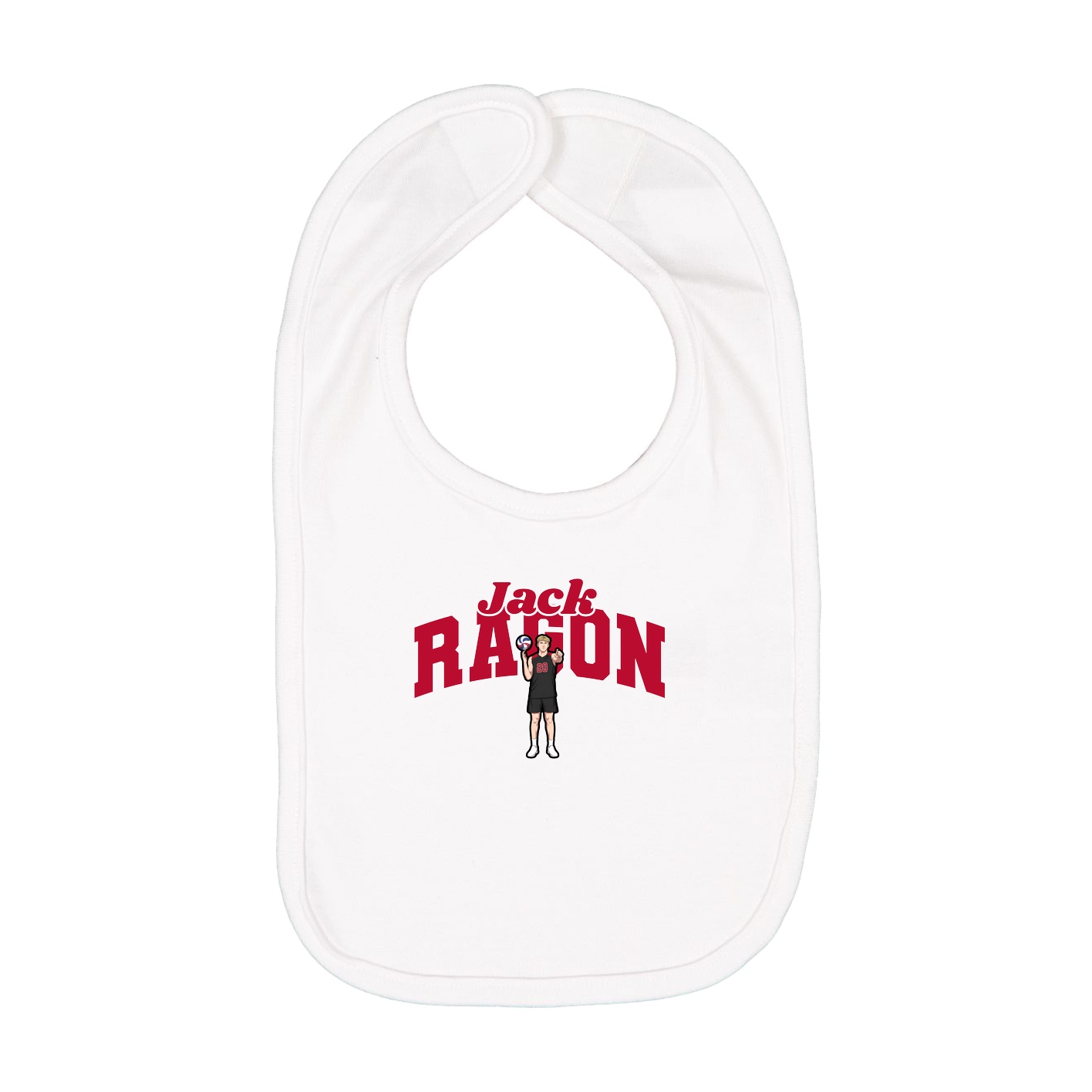 Infant Bib — Signature Arch in White