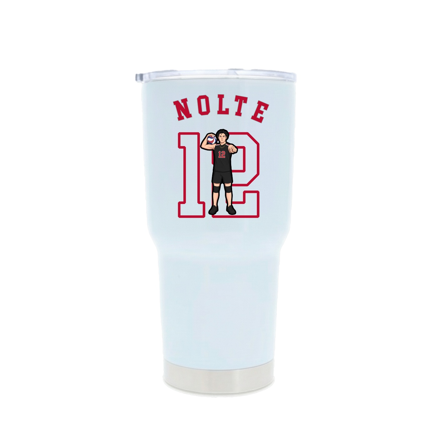 30oz Stainless Steel Tumbler — Shirsey Arch in White