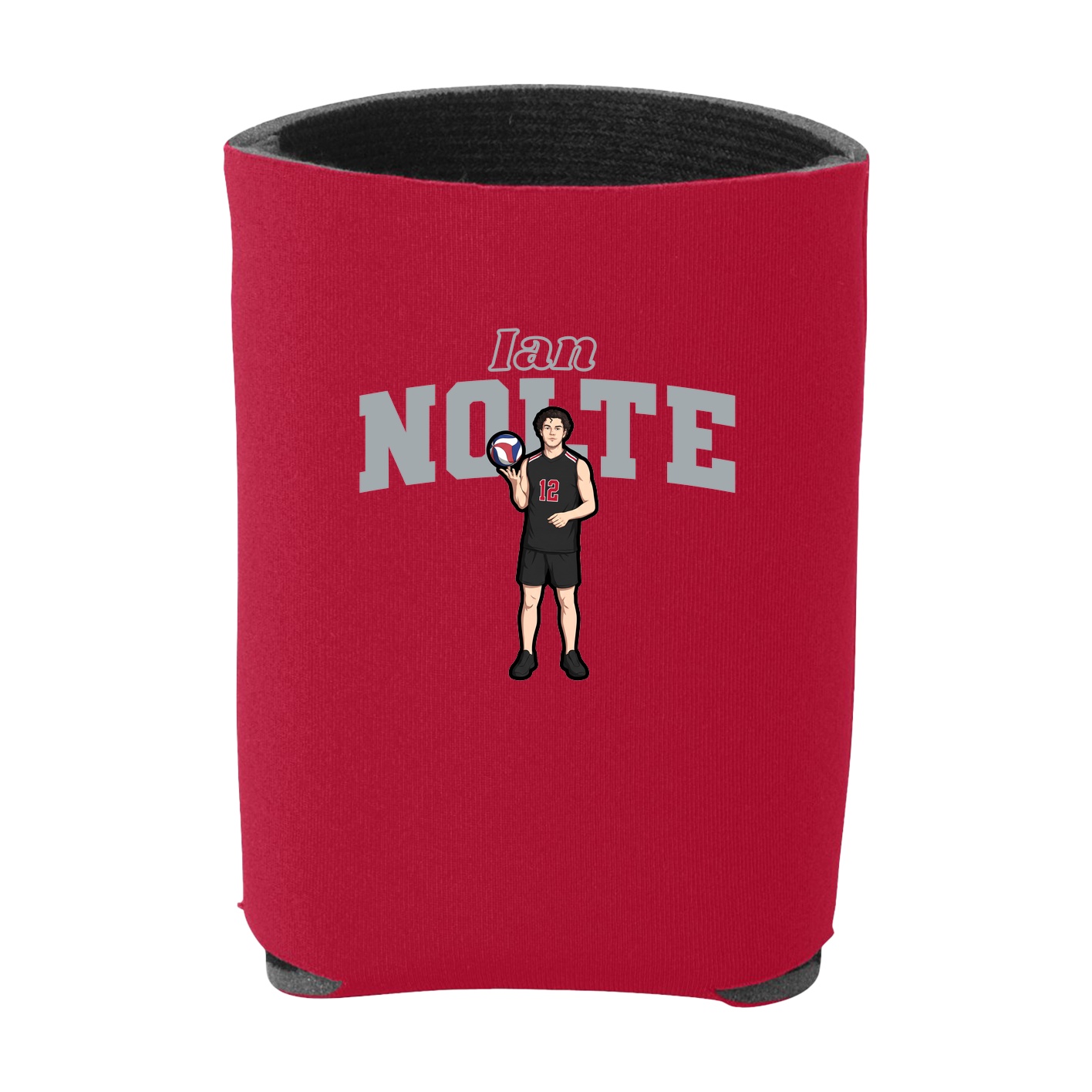 Can Holder — Name Arch in Red