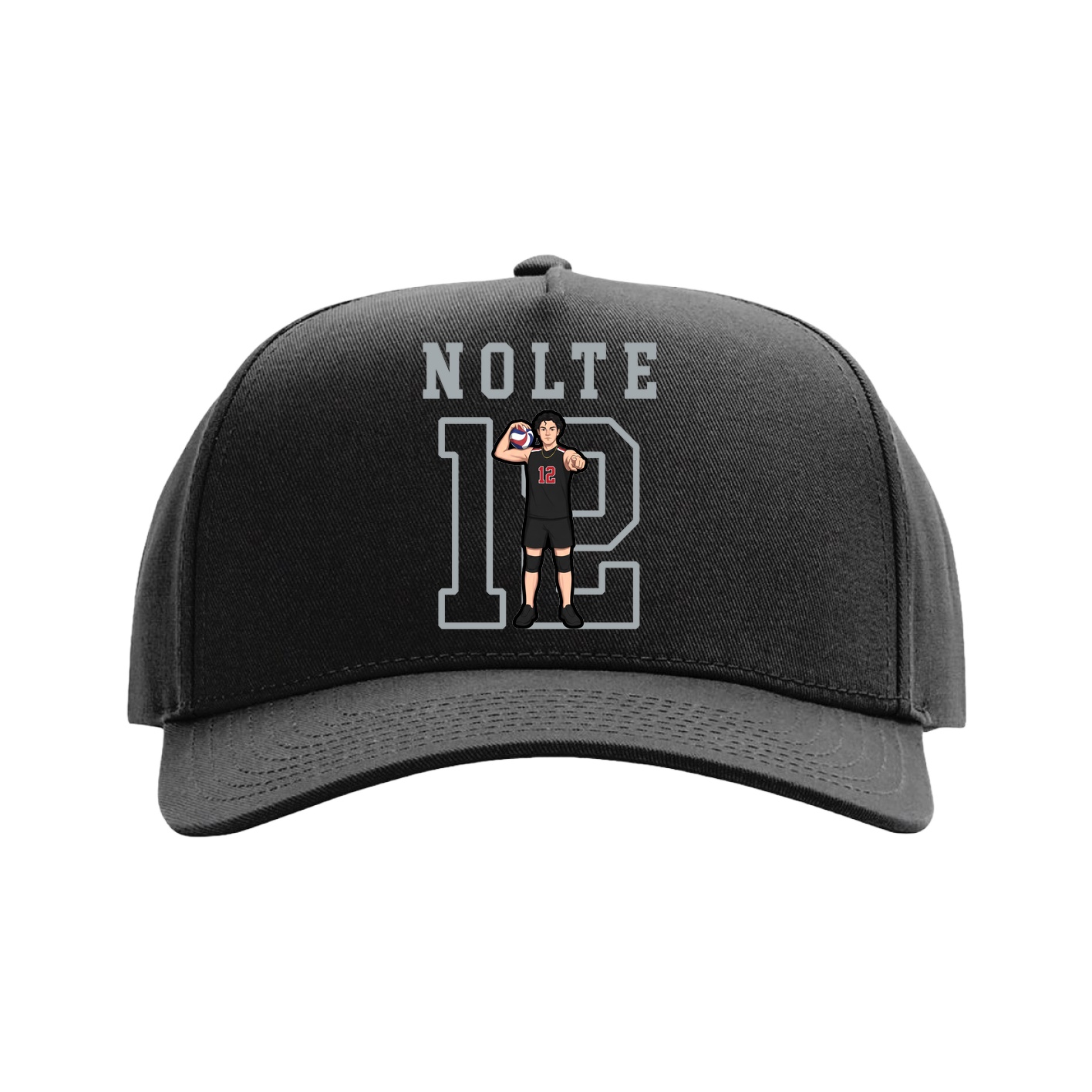 Full Fabric Five-Panel Champ Cap — Shirsey in Black