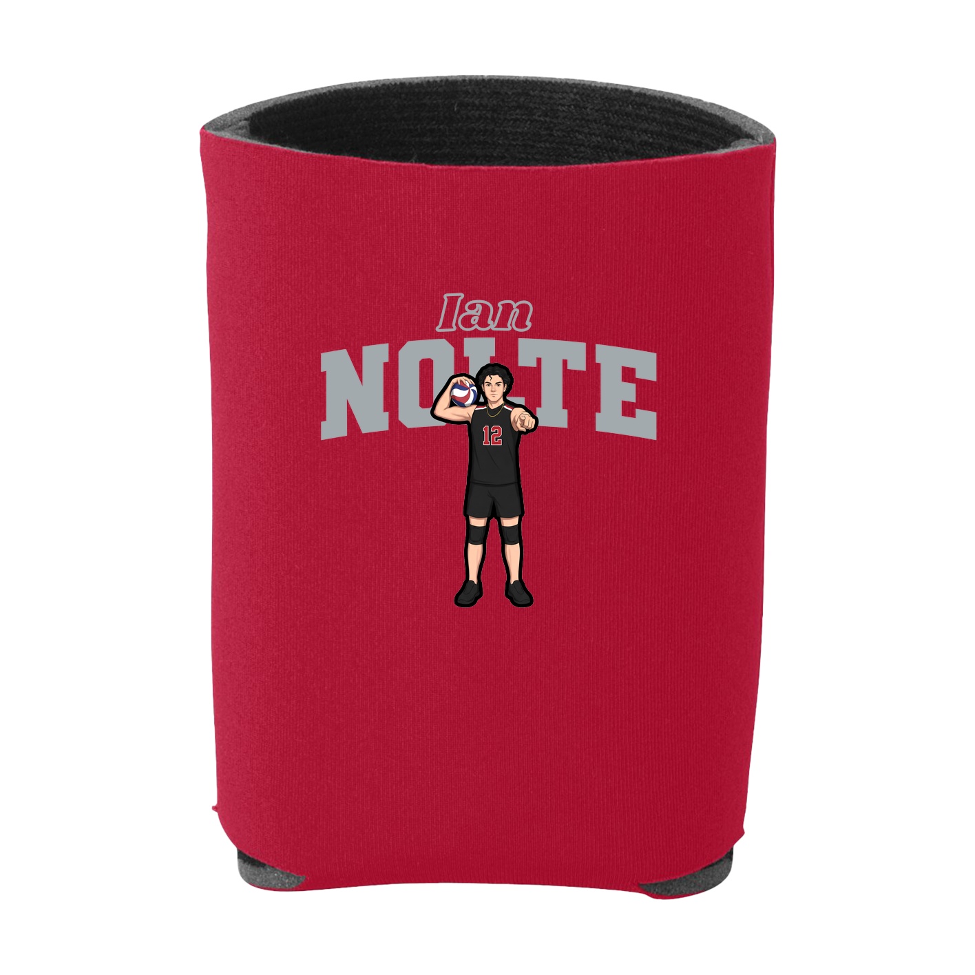 Can Holder — Name Arch in Red