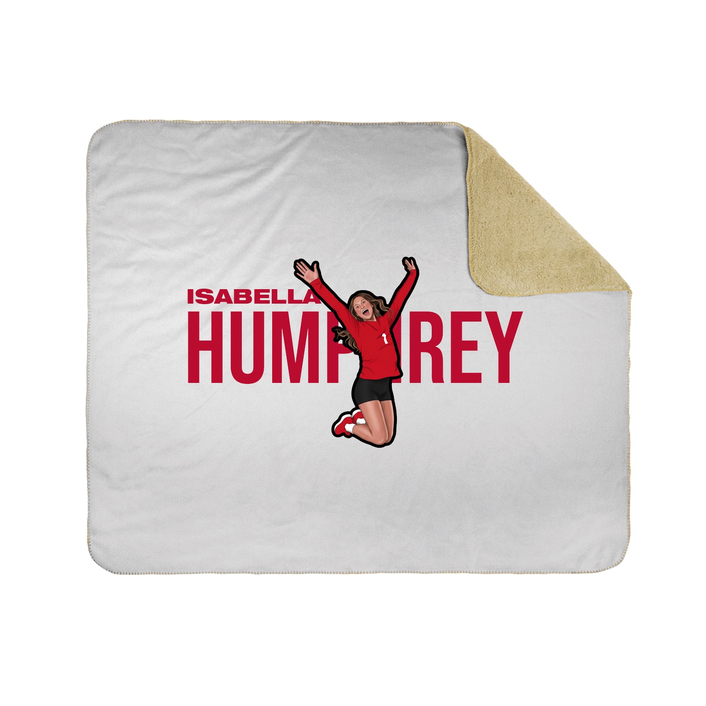 Throw Blanket — Player Name in White