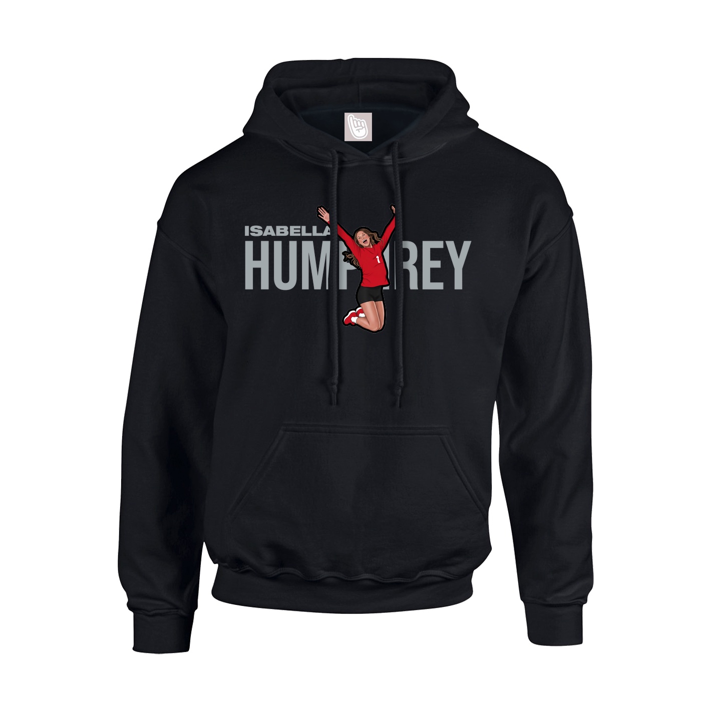 Youth Hoodie — Player Name in Black