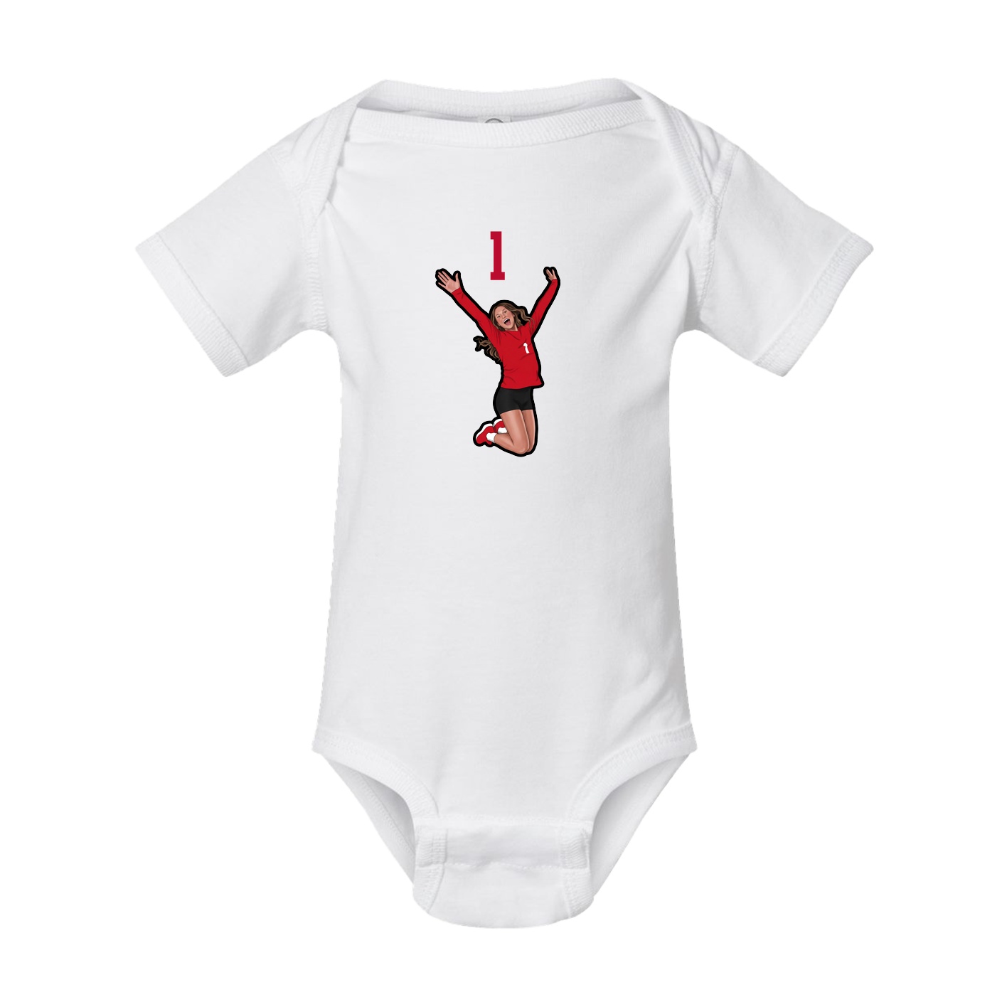 Baby Onesie — Number Top in White