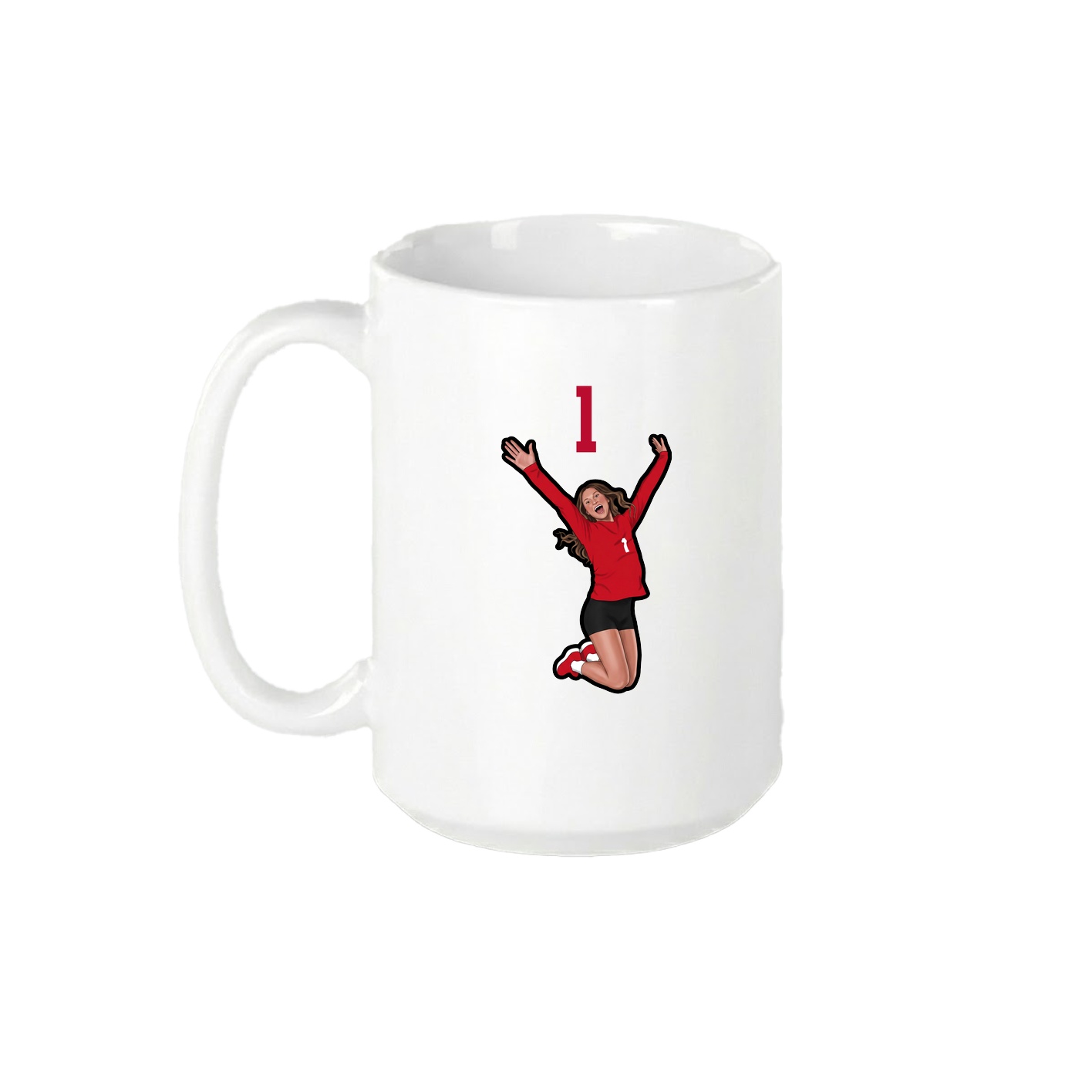 15oz Coffee Mug — Number Top in White