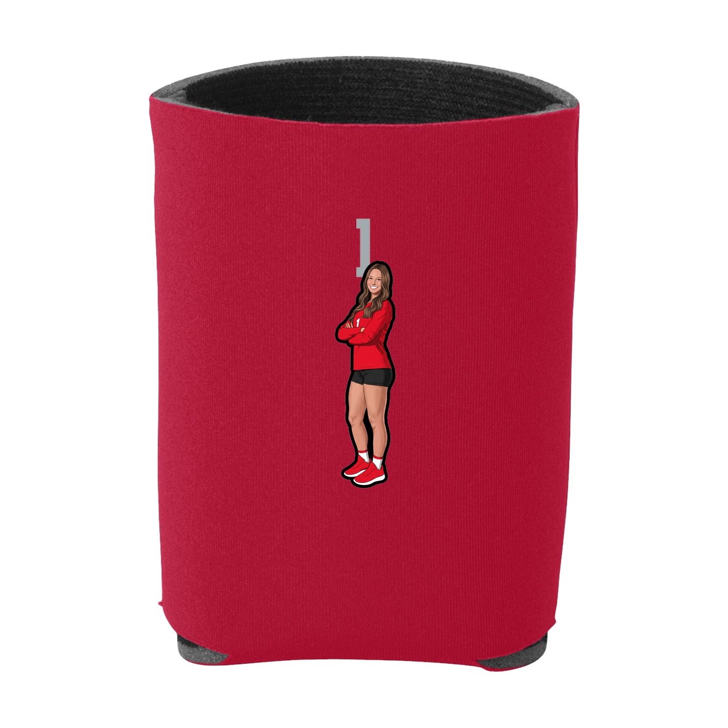 Can Holder — Number Top in Red