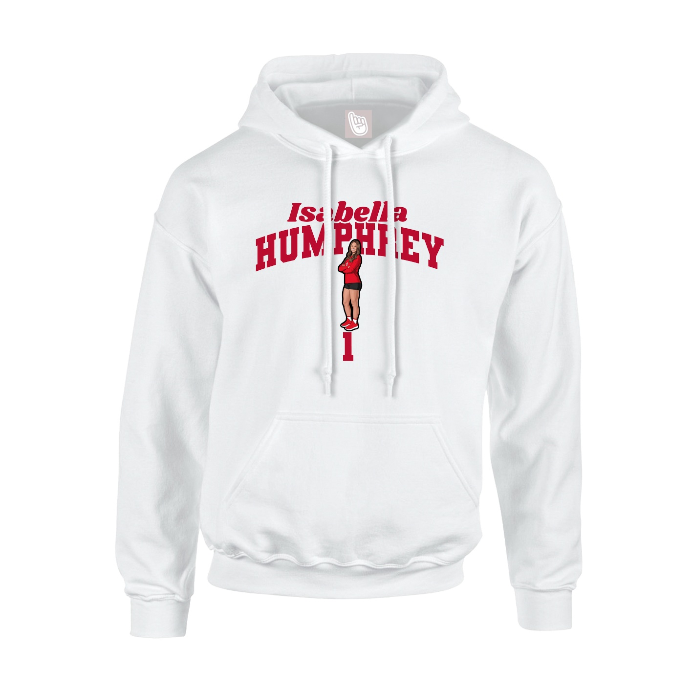 Hoodie — Signature Arch in White