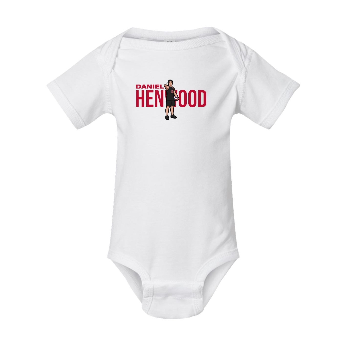 Baby Onesie — Player Name in White