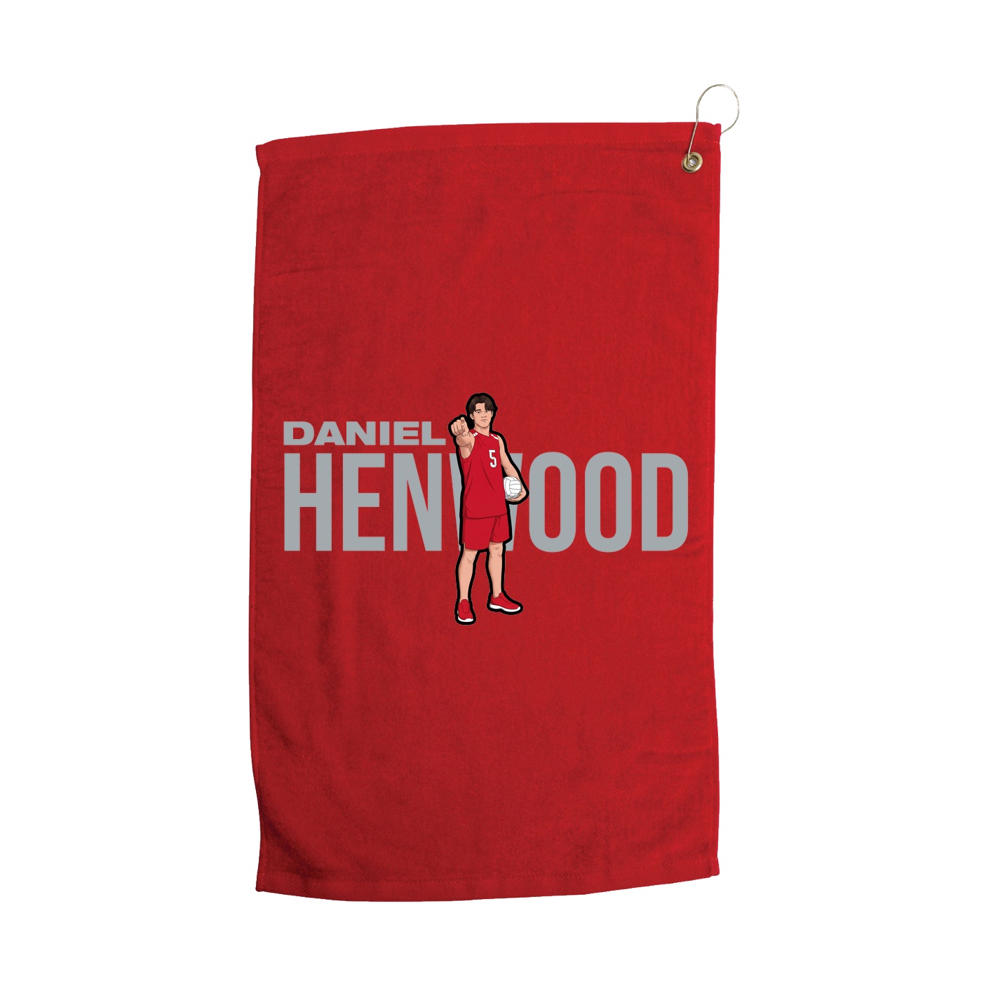 Golf Towel — Player Name in Red