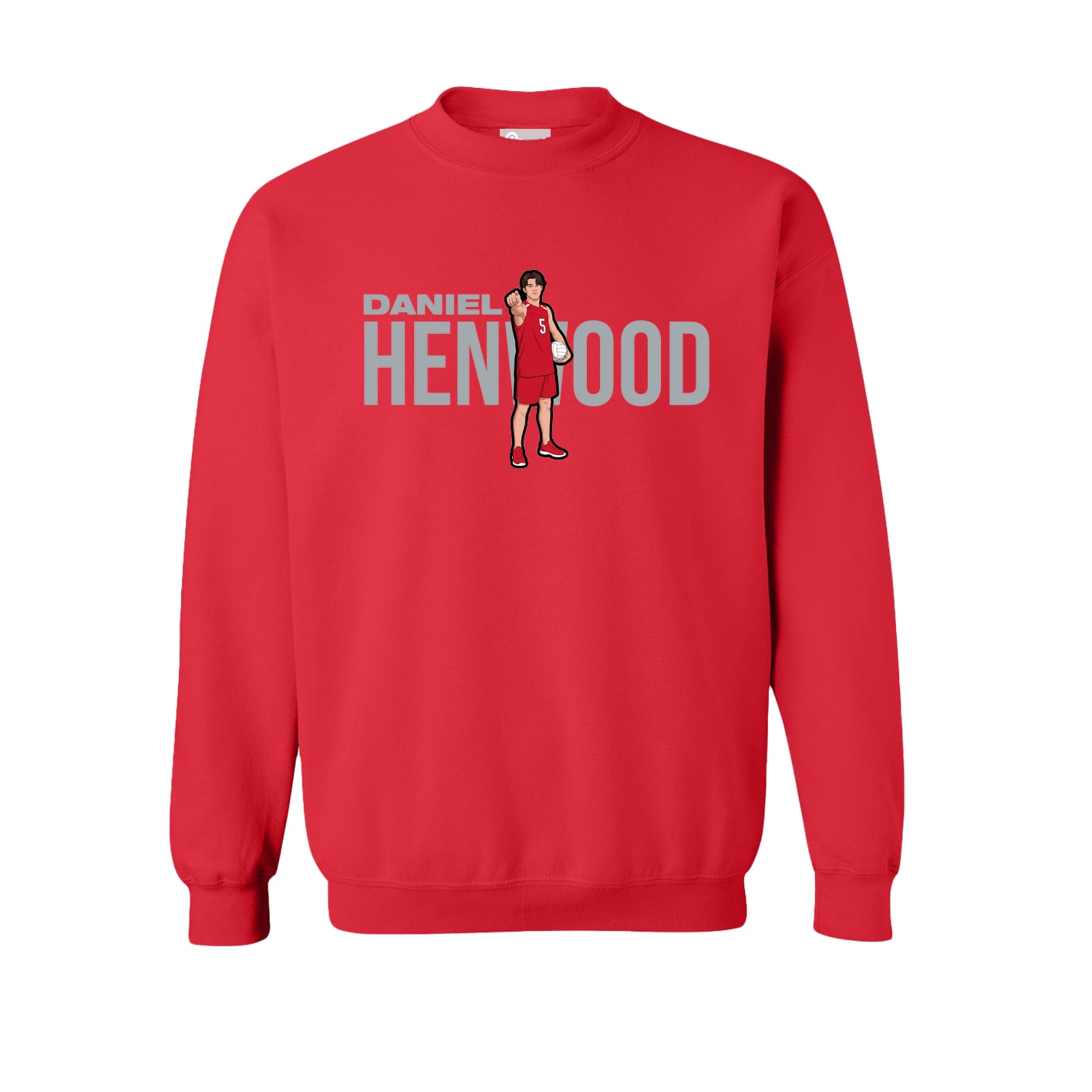 Fleece Crew — Player Name in Red