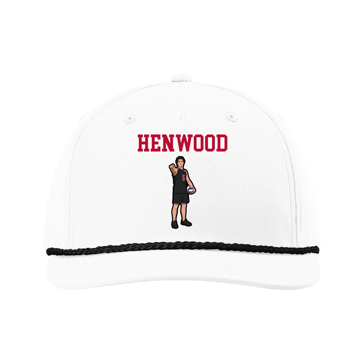 Five-Panel Classic Rope Cap — Shirsey in White