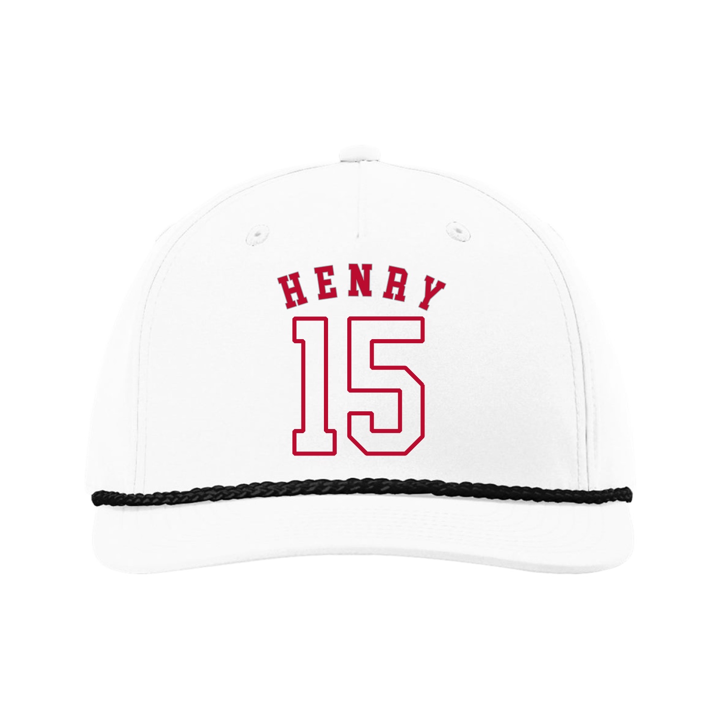 Five-Panel Classic Rope Cap — Shirsey Arch in White