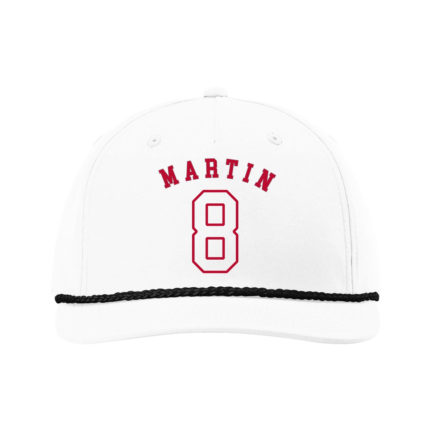 Five-Panel Classic Rope Cap — Shirsey Arch in White