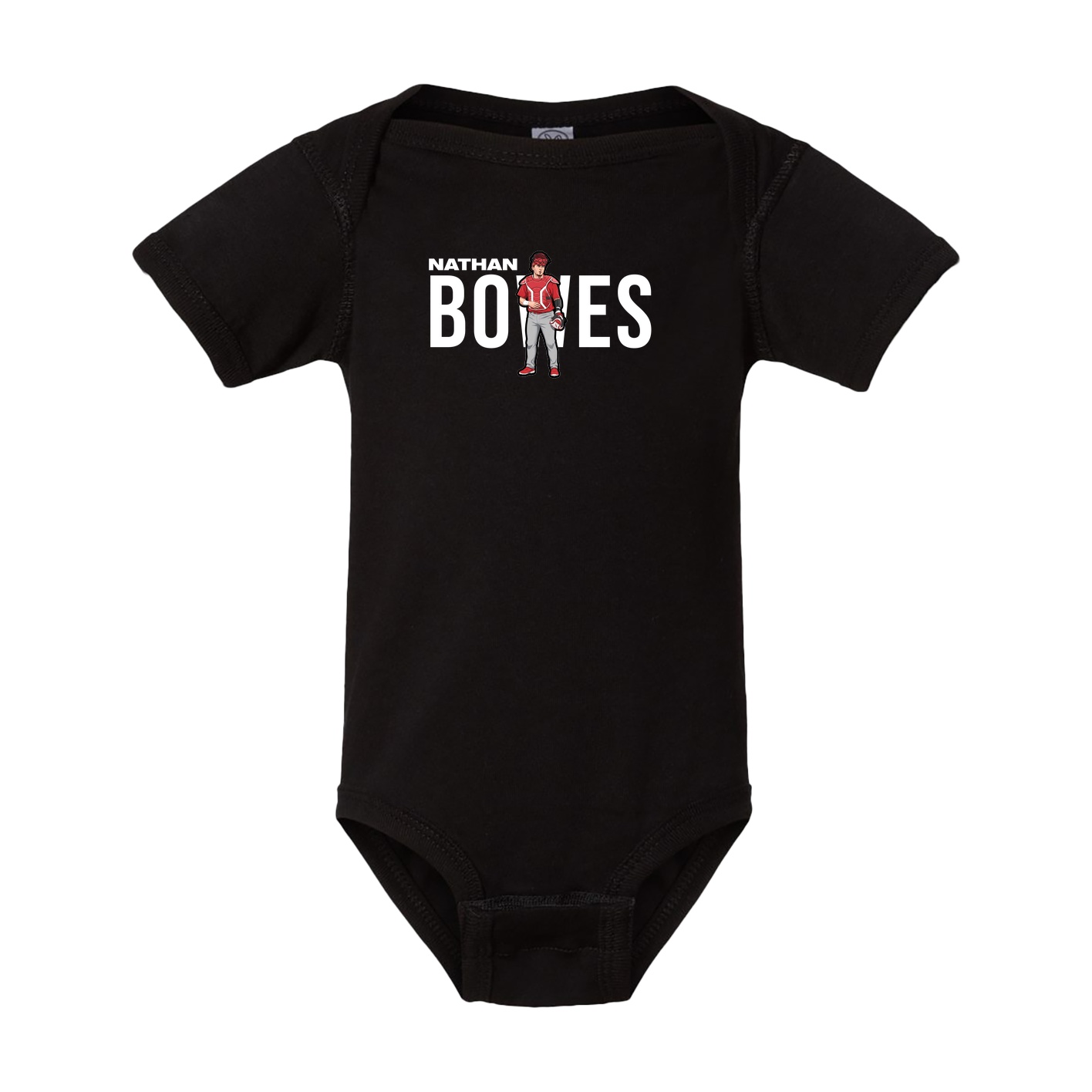 Baby Onesie — Player Name in Black