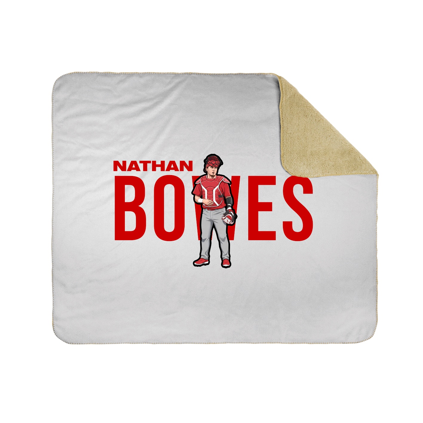 Throw Blanket — Player Name in White