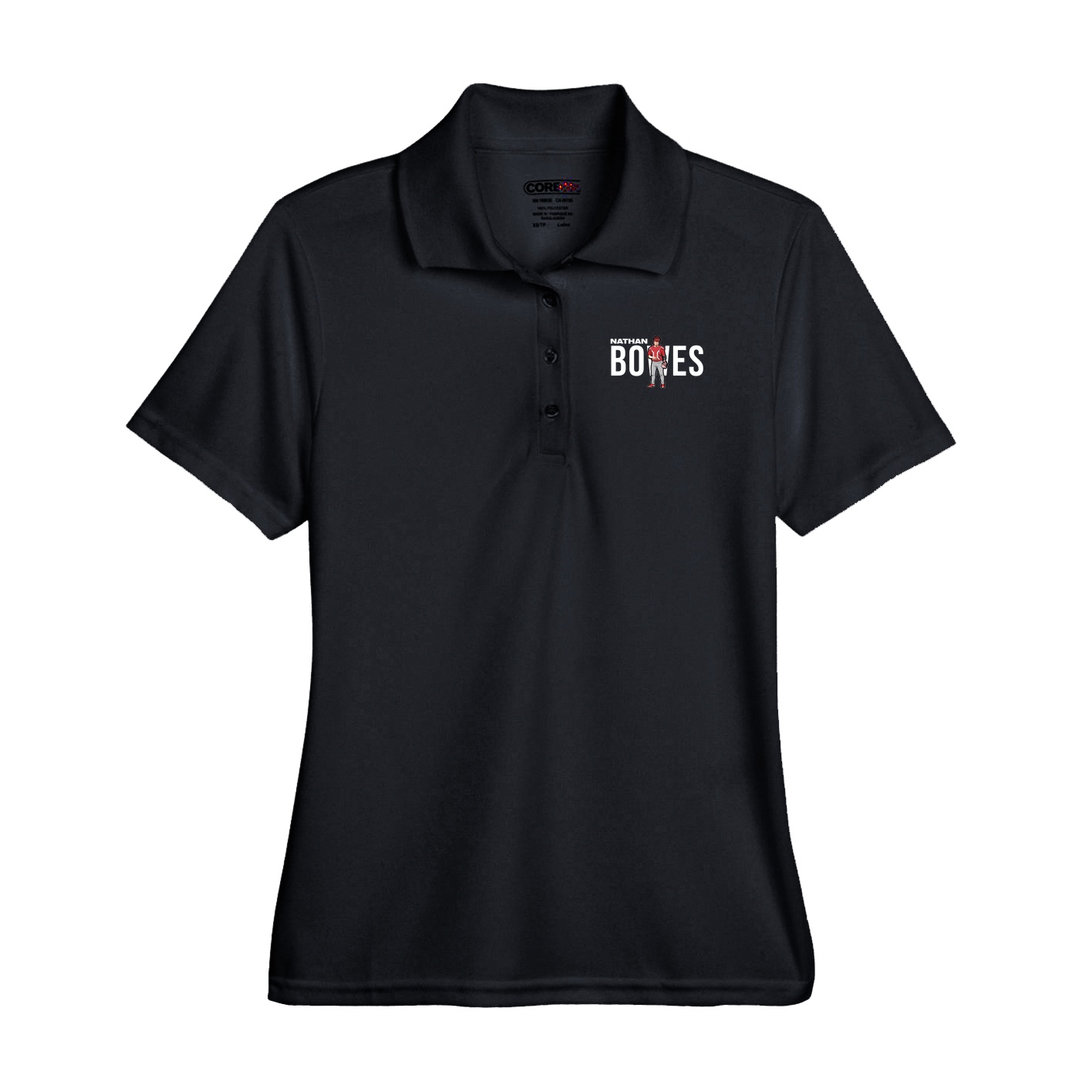 Performance Polo — Player Name in Black