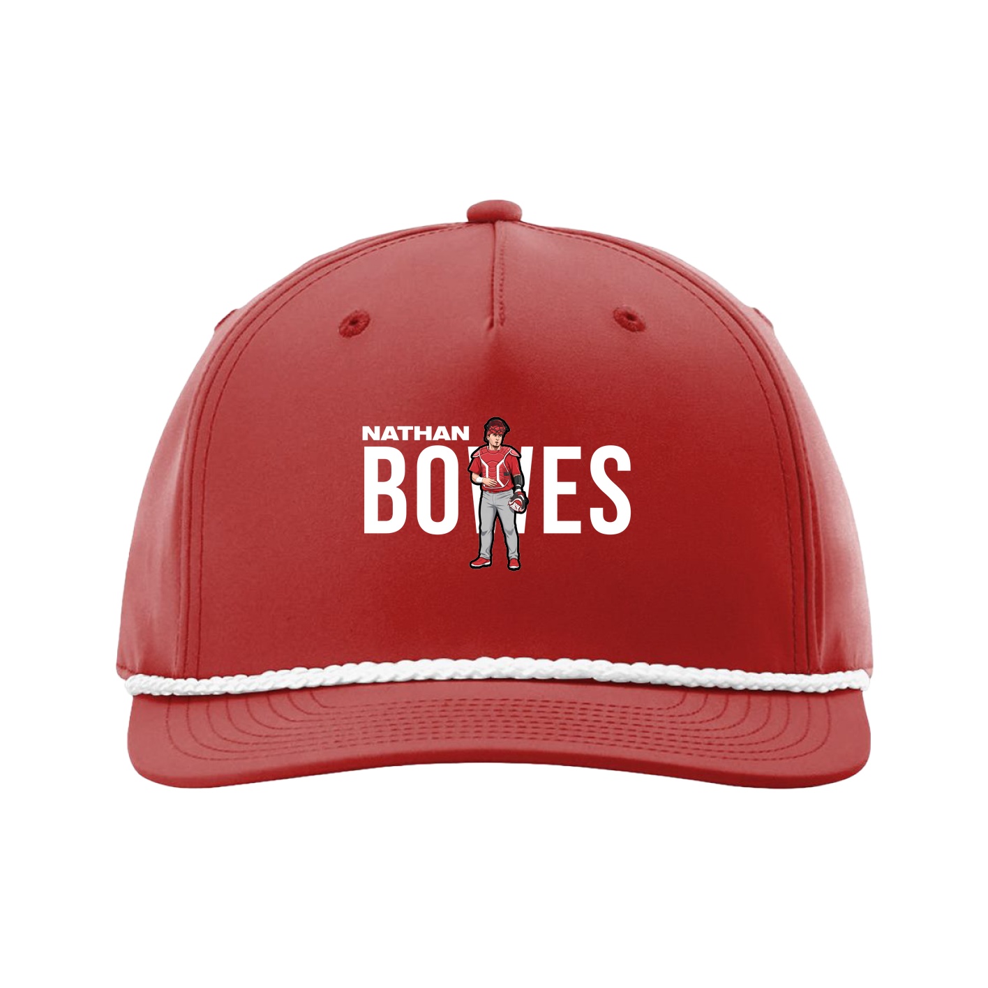 Five-Panel Classic Rope Cap — Player Name in Red
