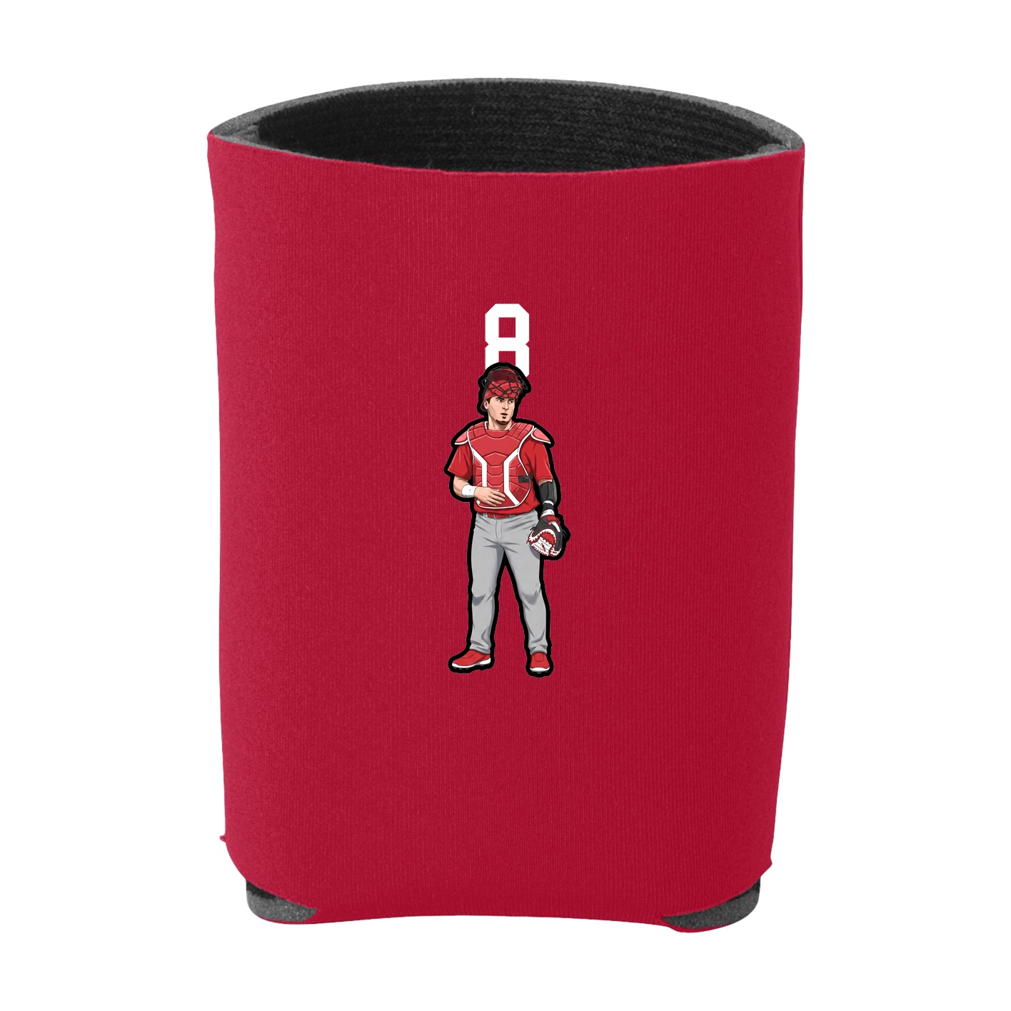 Can Holder — Number Top in Red