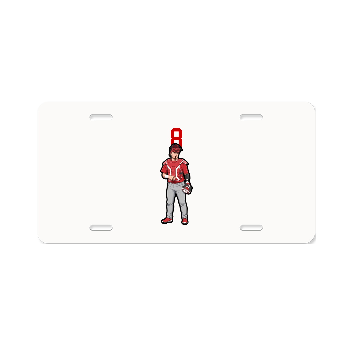 License Plate — Number Top in Classic